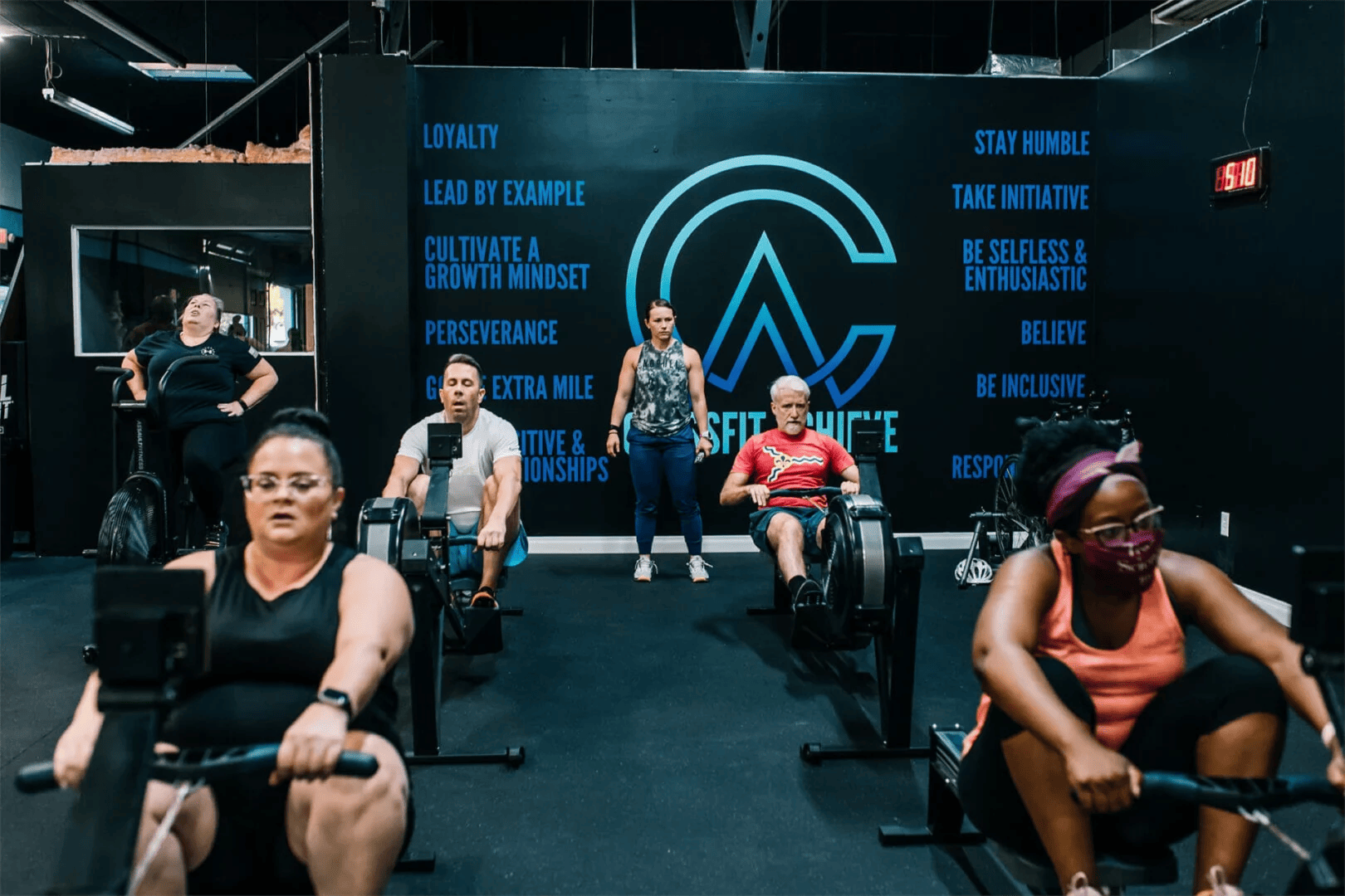 core value wall at CrossFit Achieve